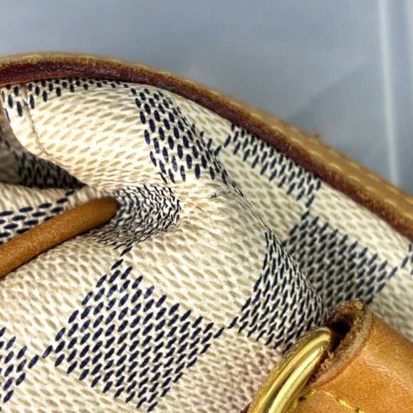 LOUIS VUITTON LV Stresa PM Shoulder Bag Damier Azur Leather White - Picture 10 of 14